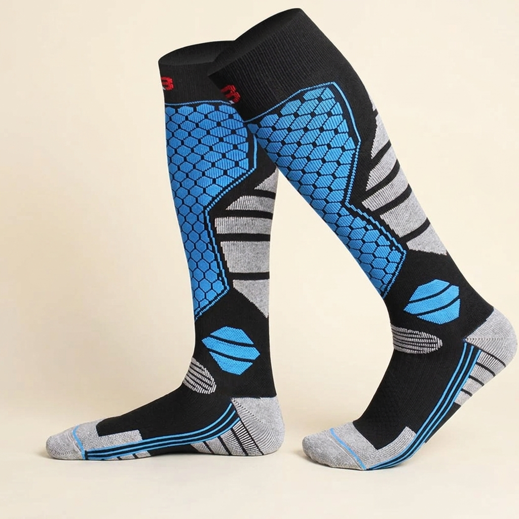 Chaussettes ski bleues