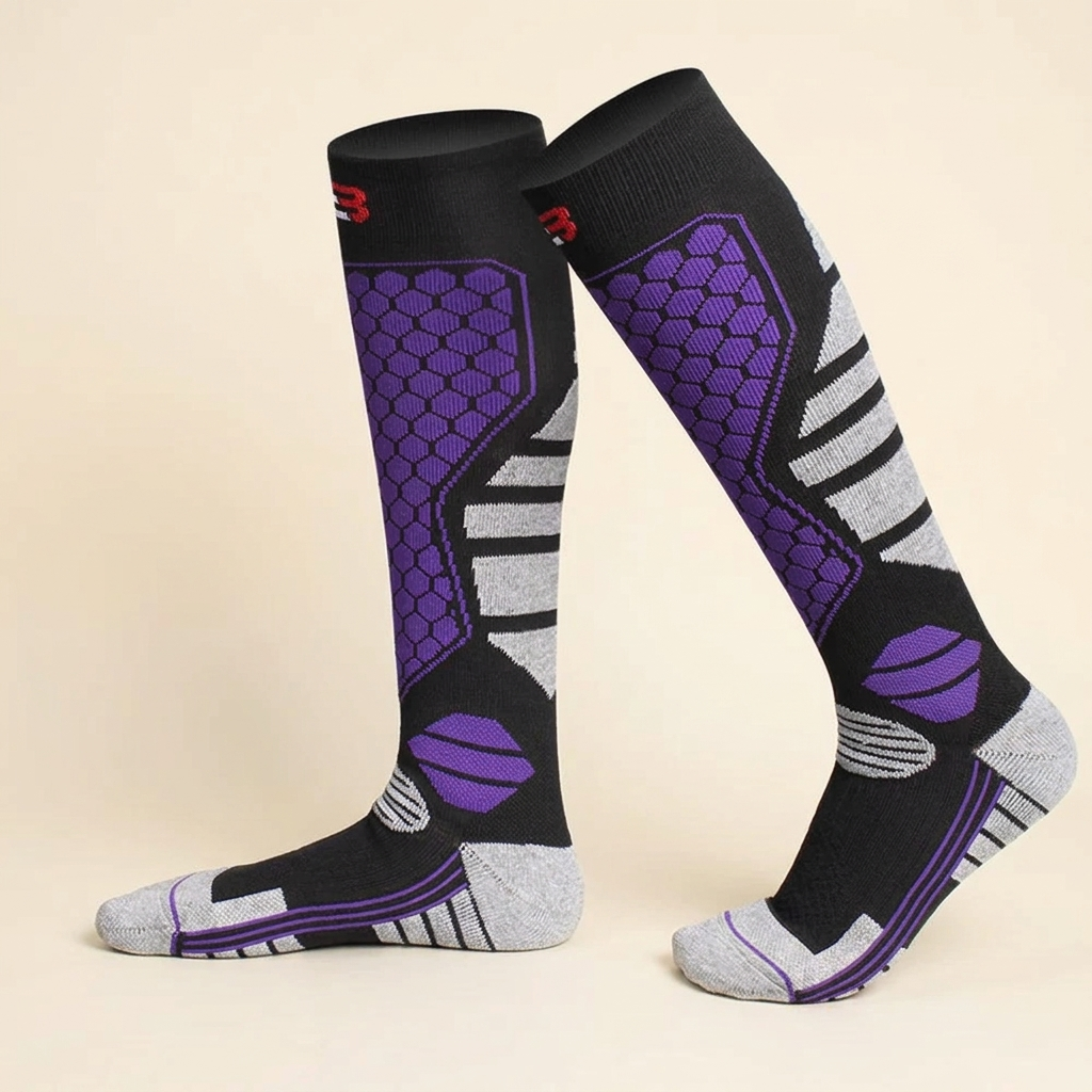 Chaussettes ski violettes