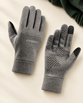 Gants d’hiver gris, face et paume — photographie studio