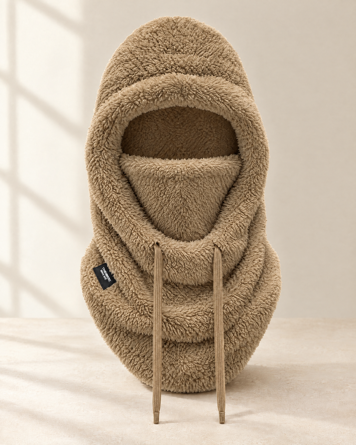 cagoule douce cache visage — Kaki — photographie studio