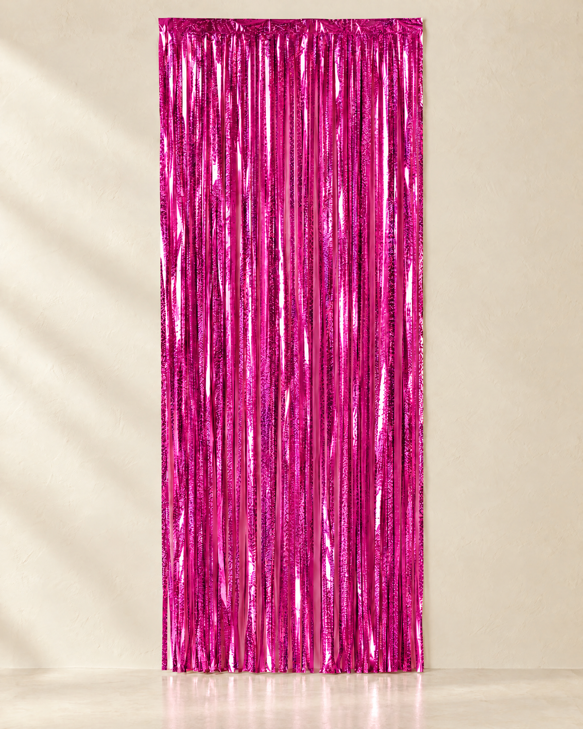 rideau metallise fete — Fuchsia — photographie studio