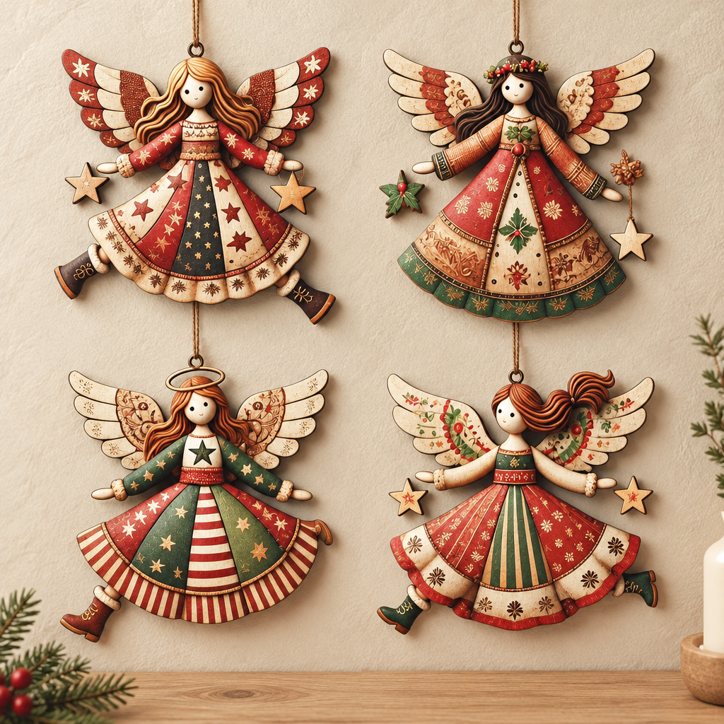 Anges de Noël — Rouge classique