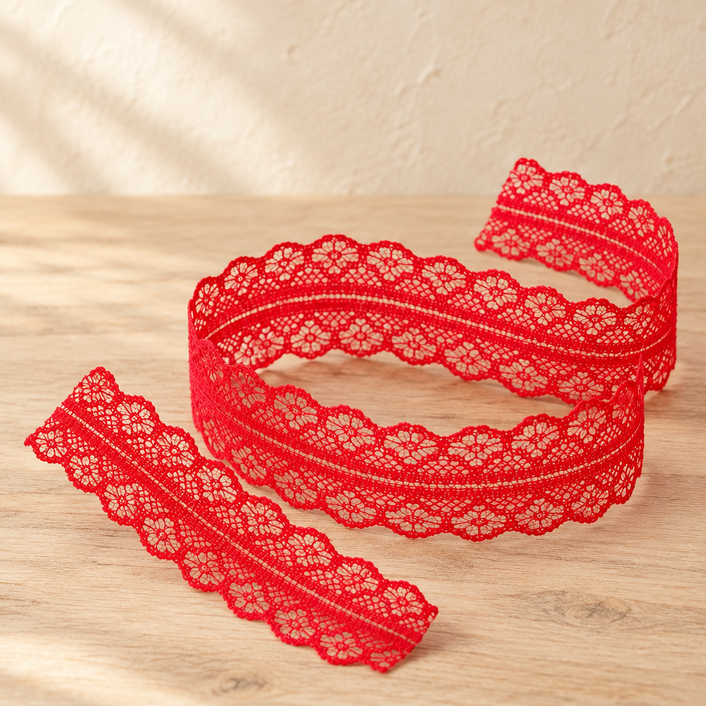 Ruban Dentelle — Rouge