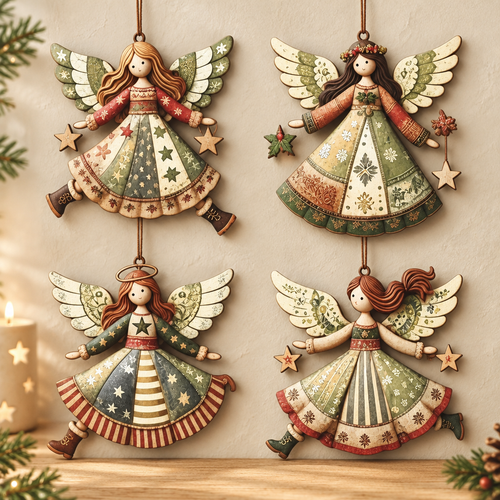 Anges de Noël — Vert sauge