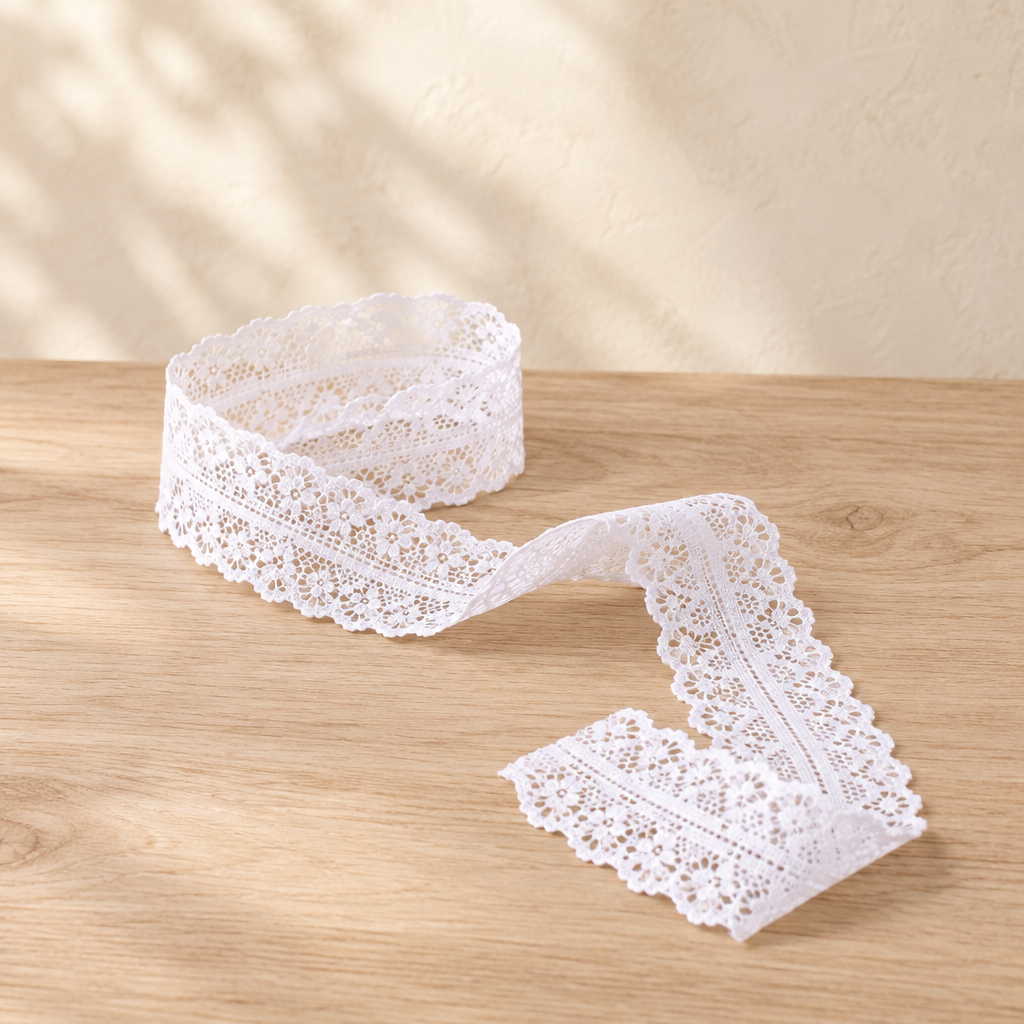 Ruban Dentelle — Blanc