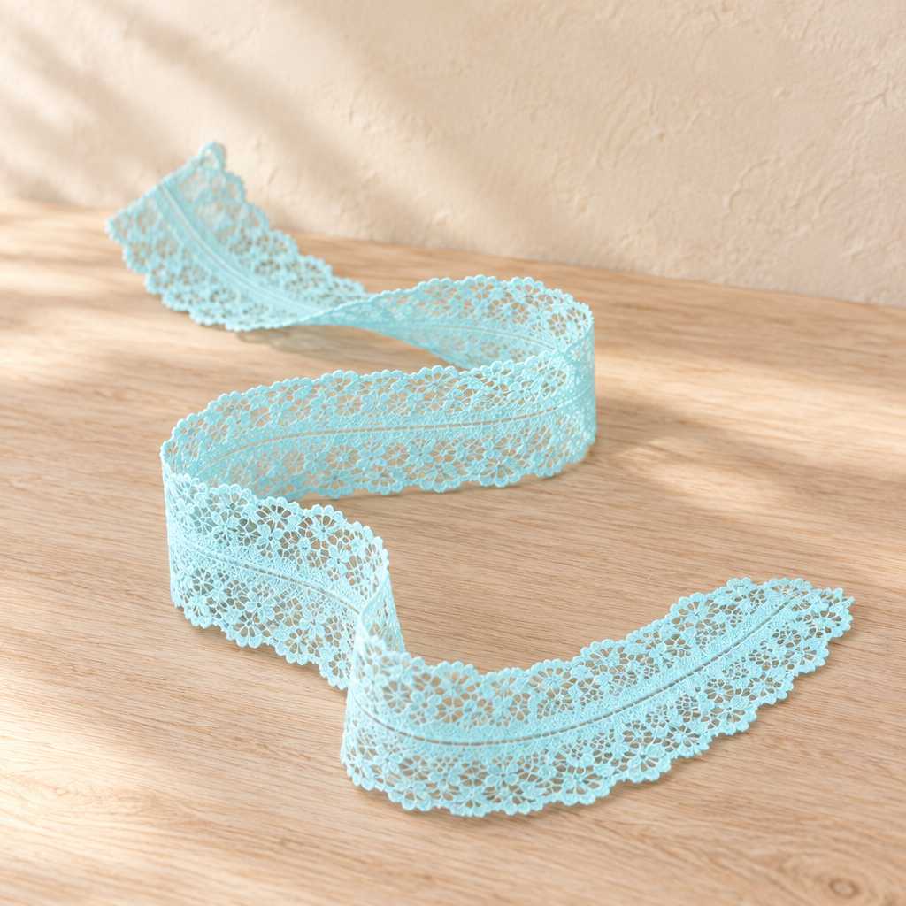 Ruban Dentelle — Bleu ciel