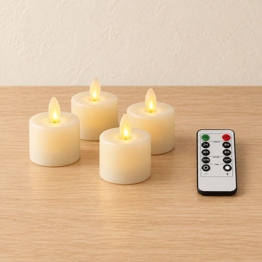 Bougies Lumineuses — 4 pièces