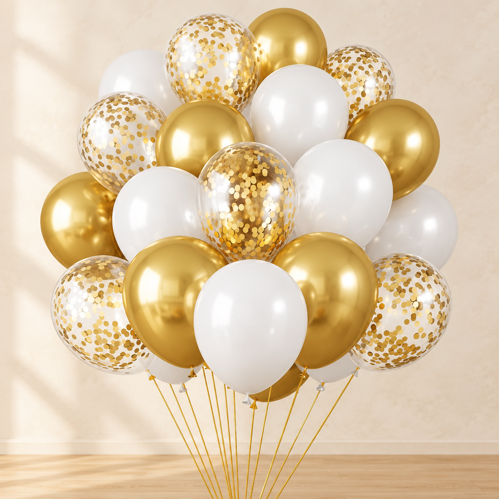 Ballons Métallisés — Or et argent