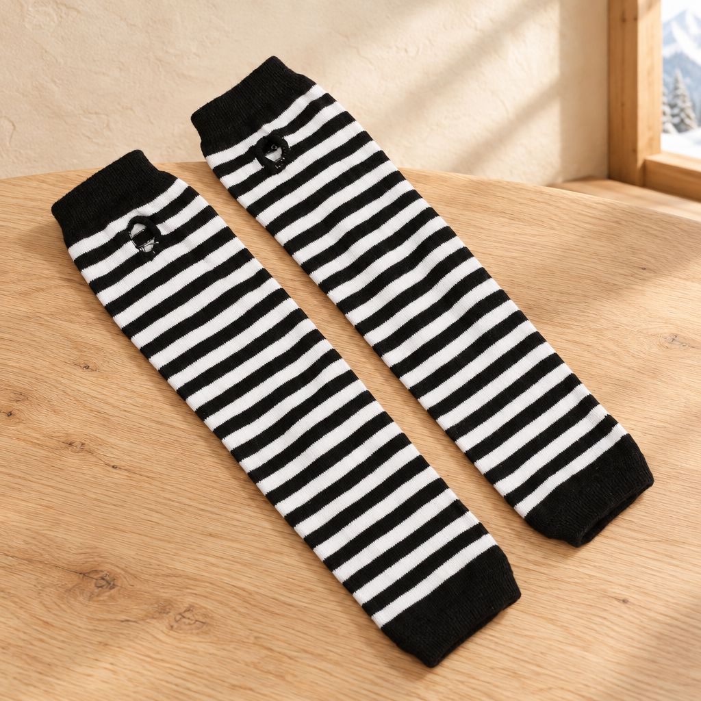 Mitaines Longues — Noir et blanc