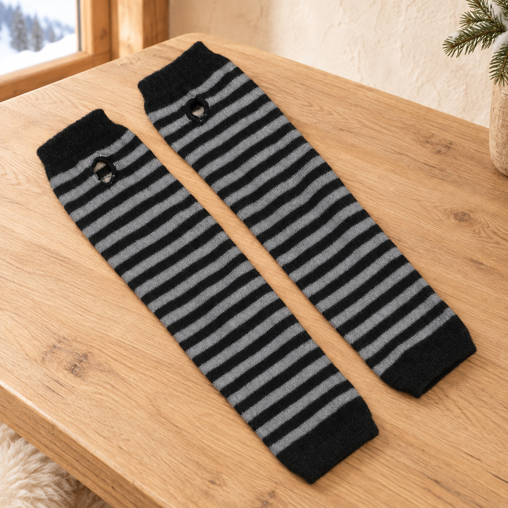 Mitaines Longues — Noir et gris