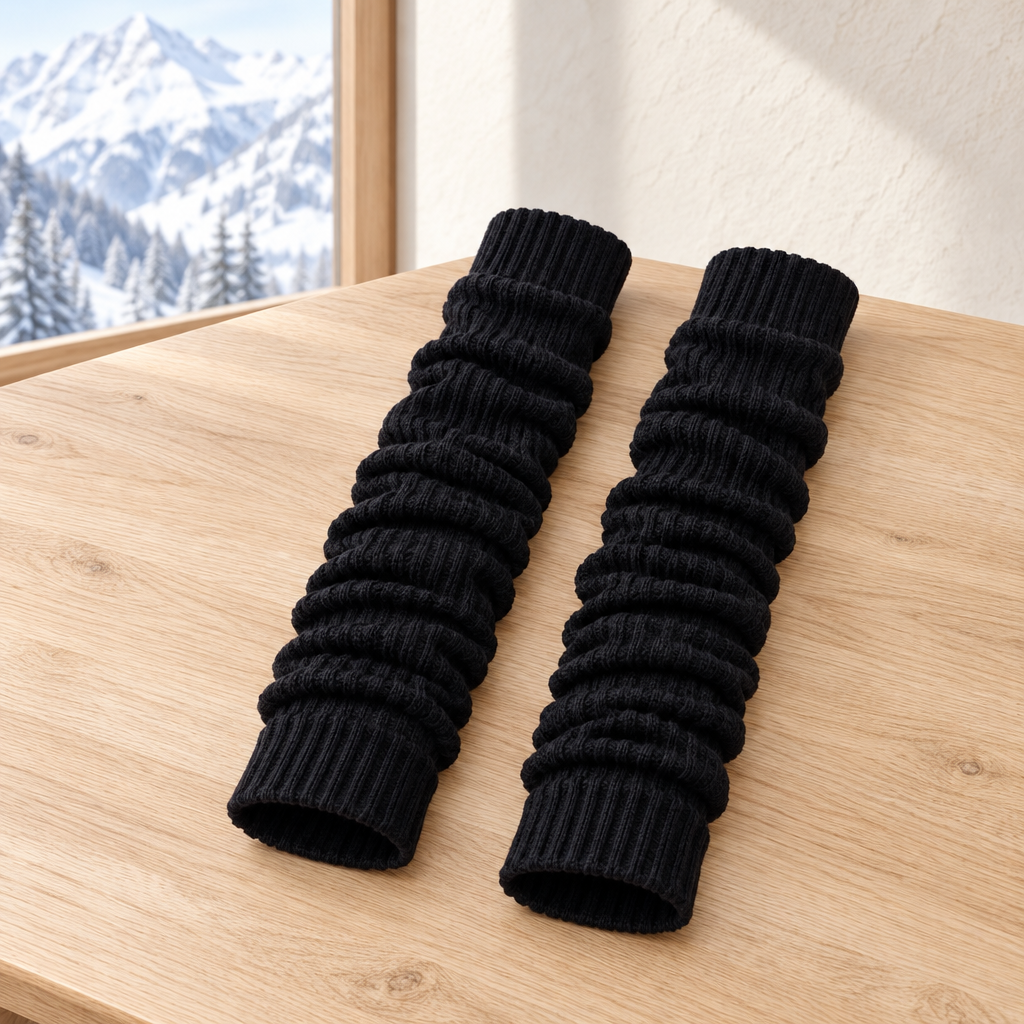 Jambières en Maille — Noir — 70 cm