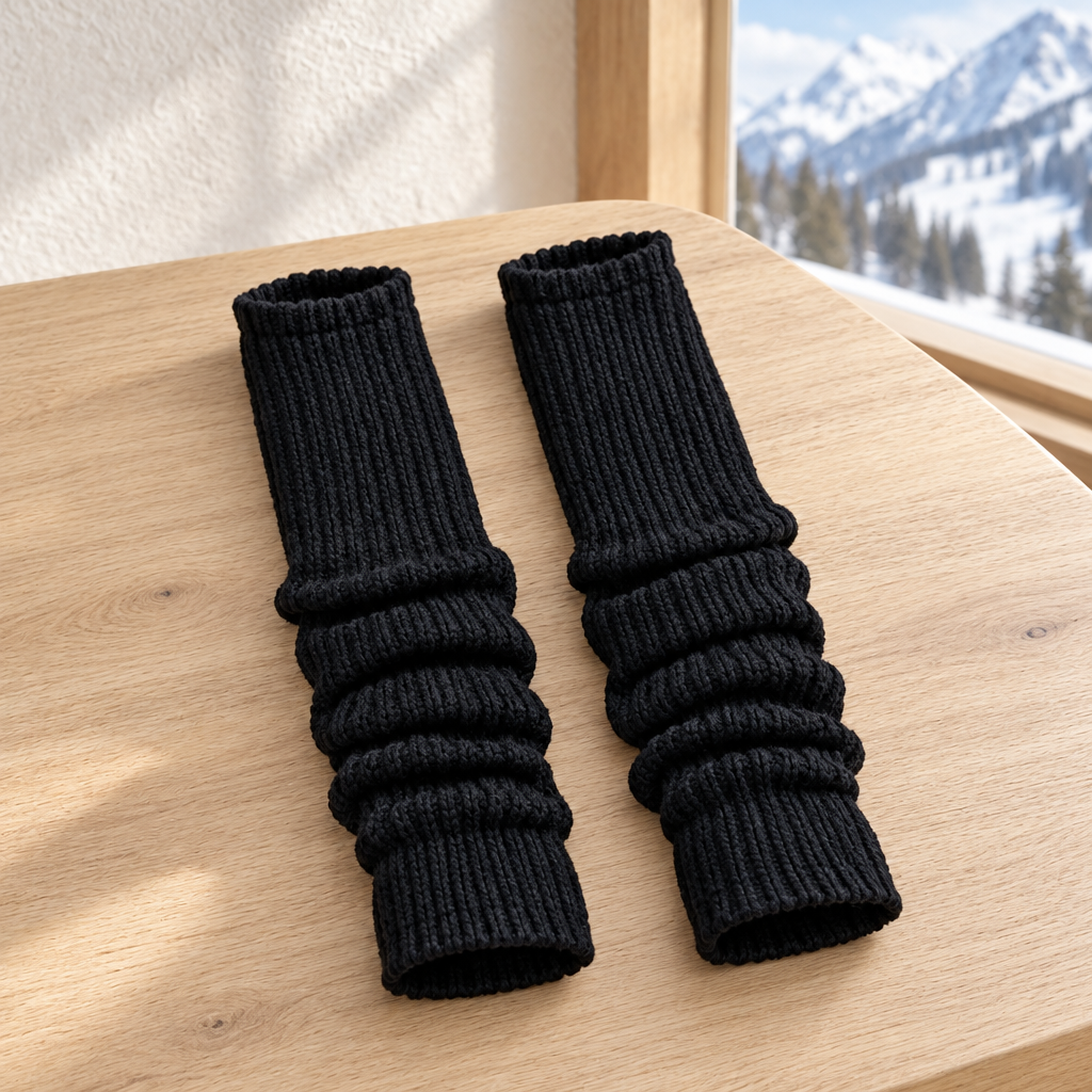 Jambières en Maille — Noir — 50 cm
