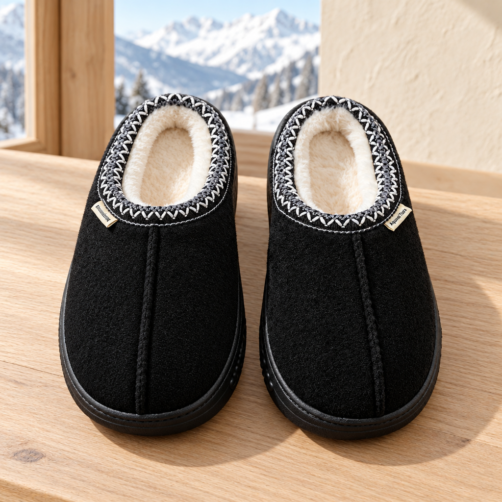 Chaussons Douillets — Noir