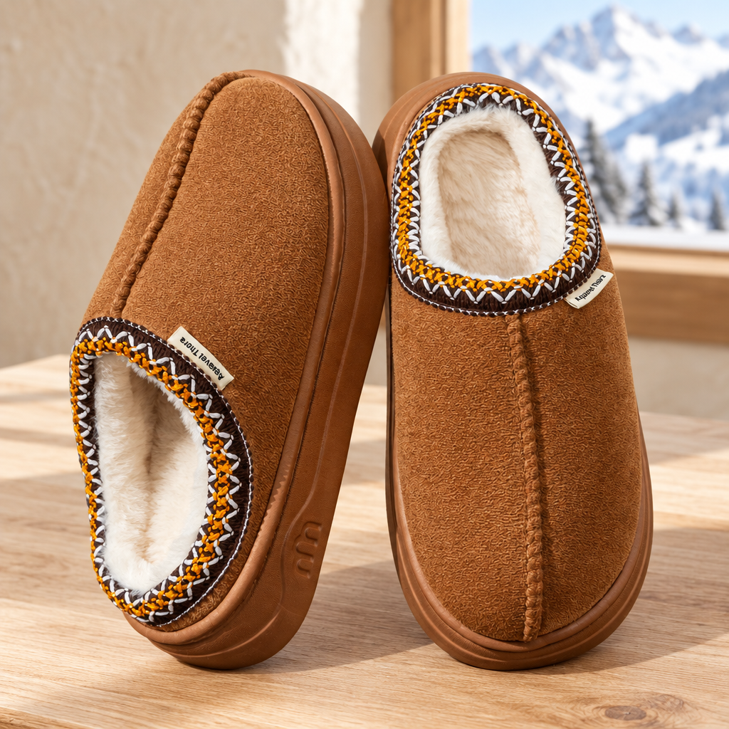 Chaussons Douillets — Marron