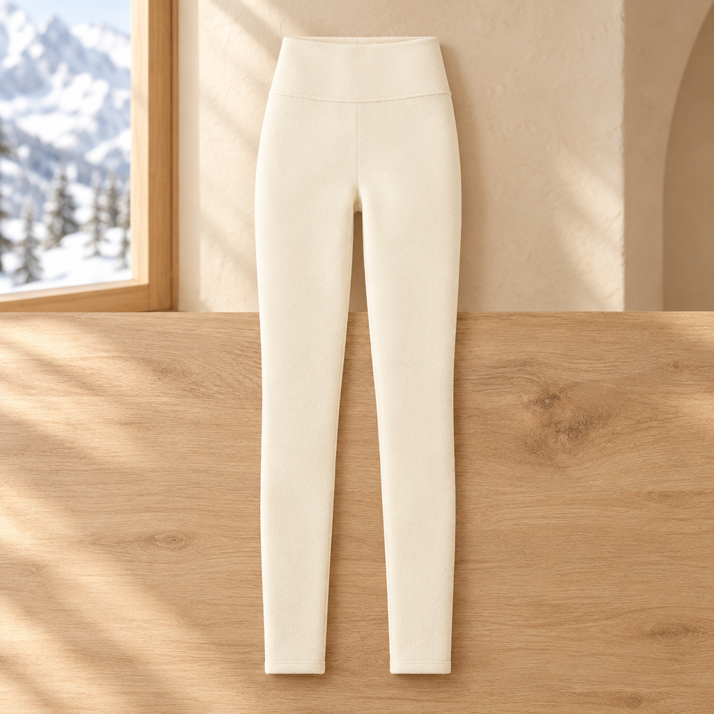 Collants Doublés — Beige — Sans pieds