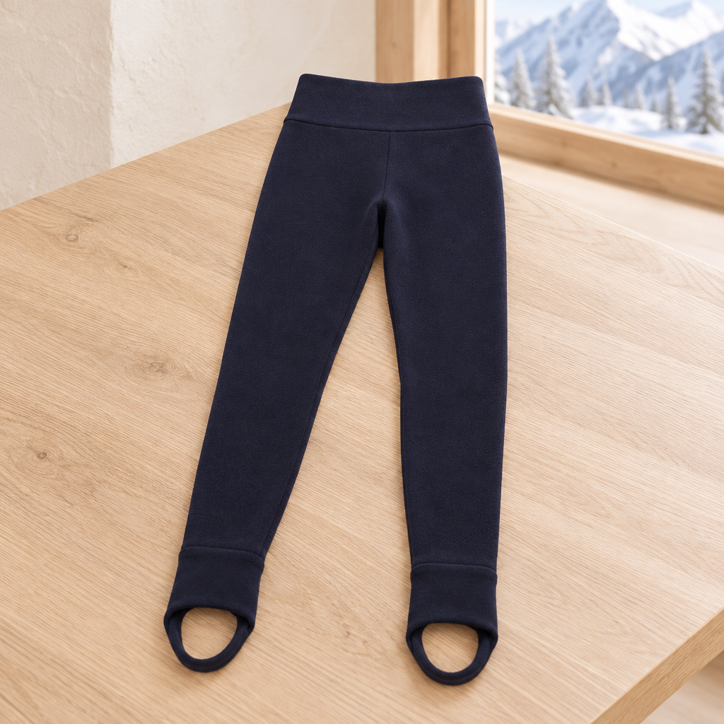 Collants Doublés — Bleu marine — Étriers