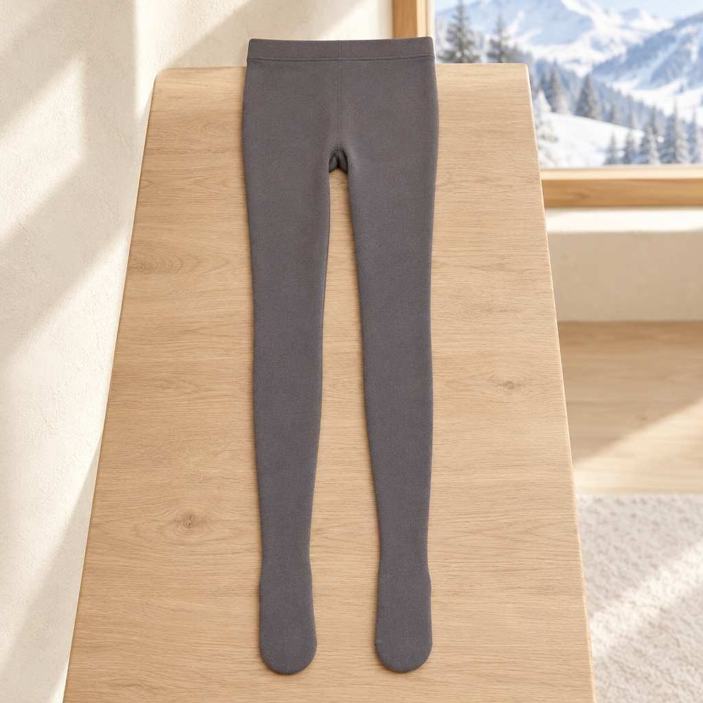 Collants Doublés — Gris — Pieds couverts